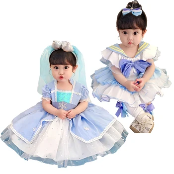 

Infant Princess Elsa Dress Sailor Moon Janpan Suit for Infant Party Dress 1 Year Birthday Costume Wedding Easter Newborn Dress