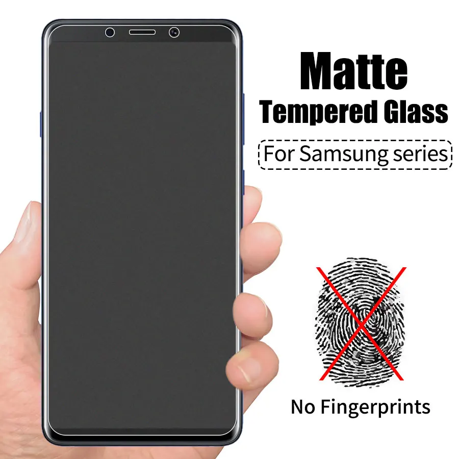 Матовое закаленное стекло для samsung Galaxy A50 A70 A9 A8 Plus Защитная пленка для экрана с защитой от отпечатков пальцев