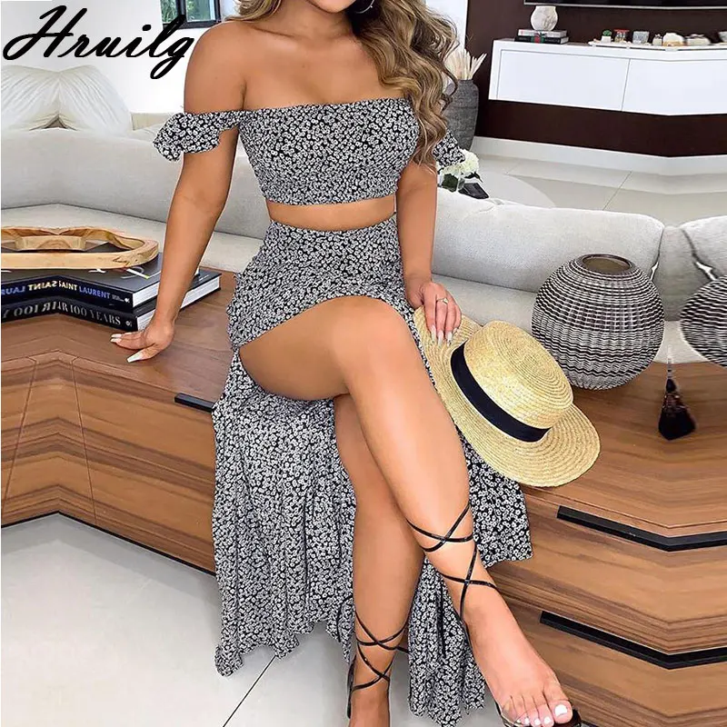 Женский комплект из двух предметов пикантный укороченный топ с цветочным