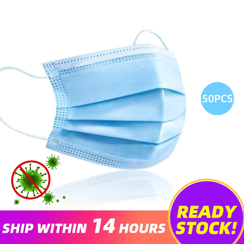 

Face Mask 100 pcs Medical Mask KN95 Disposable Mask Mouth Mask N95 Protective Mask Mouth Cover ffp2 Respirator Water-proof Mask