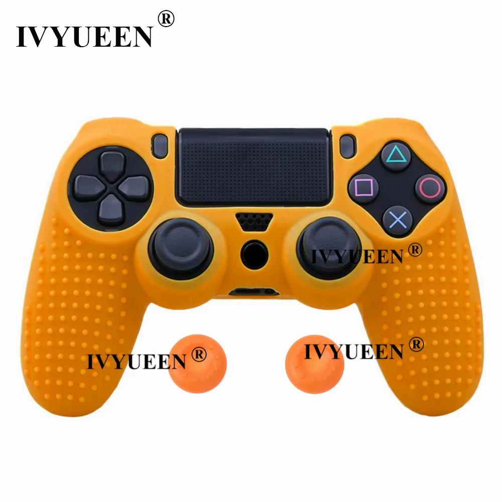 IVYUEEN Шипованный защитный силиконовый чехол для Dualshock 4 PS4 Pro тонкий чехол для контроллера и ручка для большого пальца для playstation 4