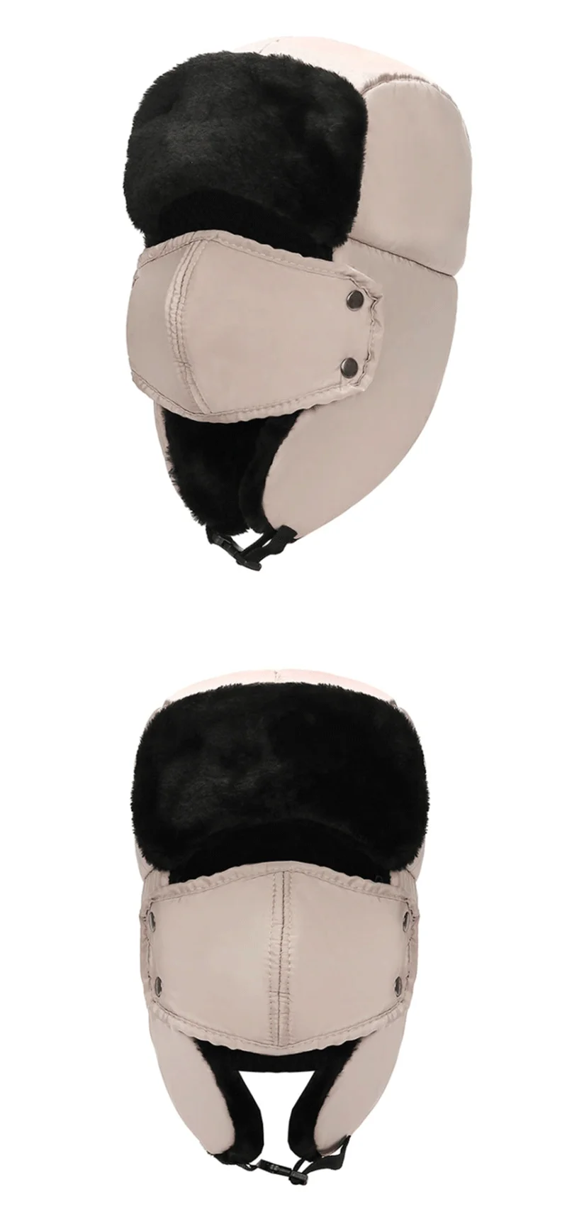 Winter bomber hat For Men faux fur 