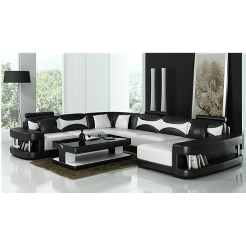 Мебель для дома гостиная модный дизайн секционный кожаный диван |