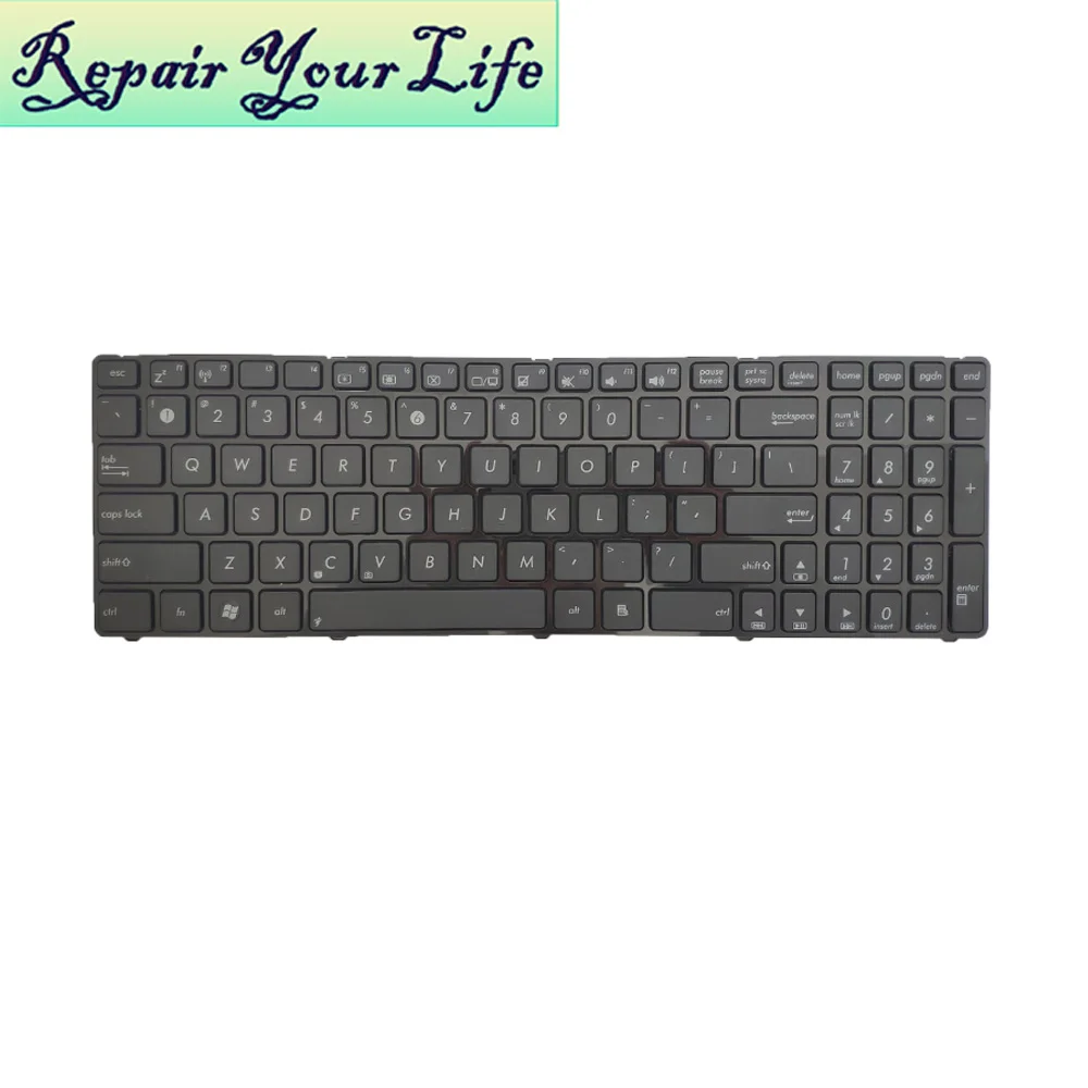 Клавиатура ноутбука Английский США для ASUS K73B K53Z K53BR X53BY X73 N73 K73 A53U X53Z X53BR X53E PK130K31A00 04GN58BKUS00 черный
