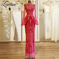 Picture color Арабские Вечерние платья Aibye, официальное вечернее платье, Robe De Soiree, платье для выпускного вечера с рисунком русалки, турецкое исламское платье - Цвет: Picture color