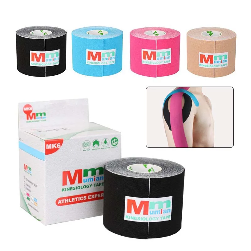 Самоклеящаяся лента повязка для мышц лента для тейпирования подарок снимает боль хлопок кинезиологические клейкие подушечки Спорт на открытом воздухе