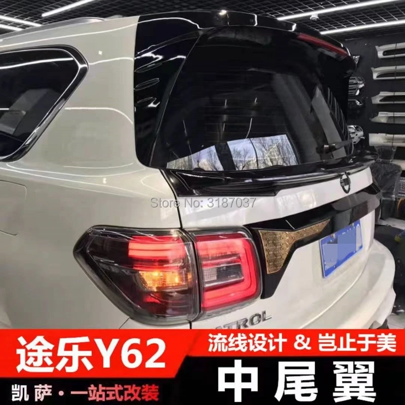 

For Nissan PATROL Y62 2012-2018 ABS Plastic Unpainted Color Rear Spoiler Wing Trunk Lid Cover Car Styling