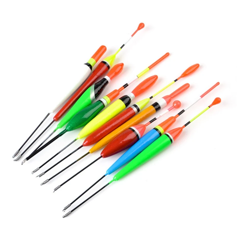 

10pcs/set Fishing Float Set 3/4/5g Wooden Buoy Float Bobber Cork Floating Drift Vertical Buoy Mix Sizes Fishing Tackle