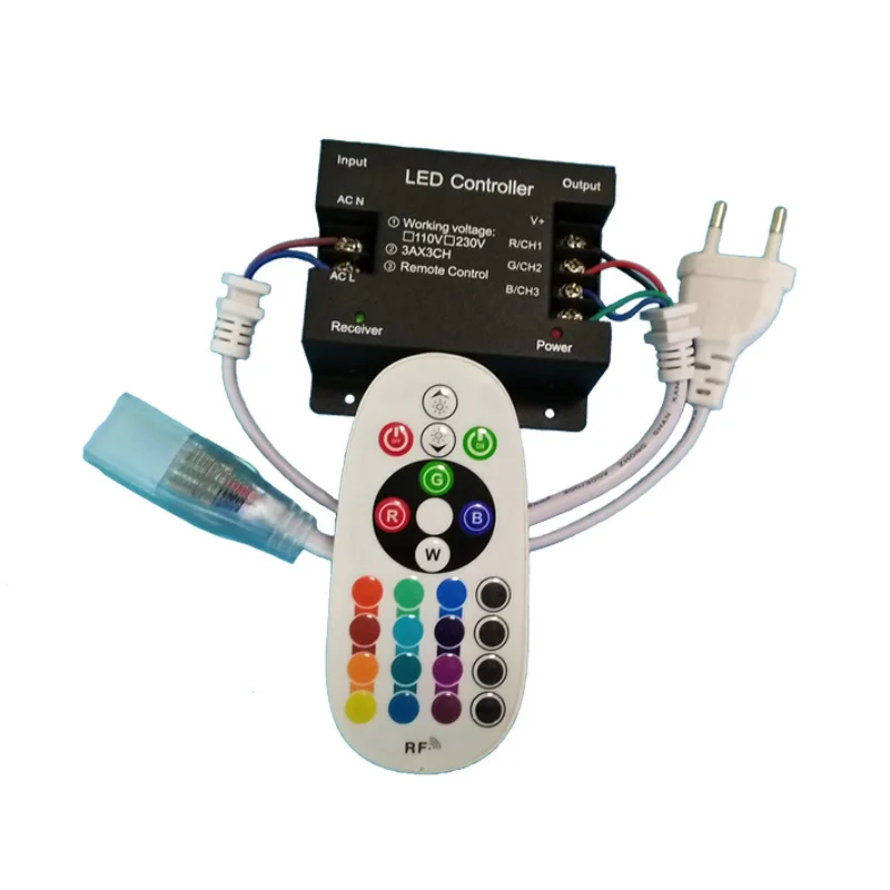 

110V220V High Pressure LED String Light Controller RGB Neon Flexible Light Strip LED Away Controller