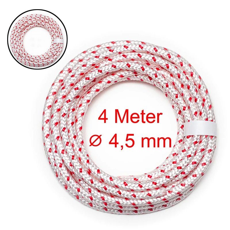 Chainsaw spare parts 4mX 4.5mm Starter Rope Chainsaw Lawn Mower Construction Equipment For Honda Chainsaw Lawnmower Engine Starter Rope Pull Cord