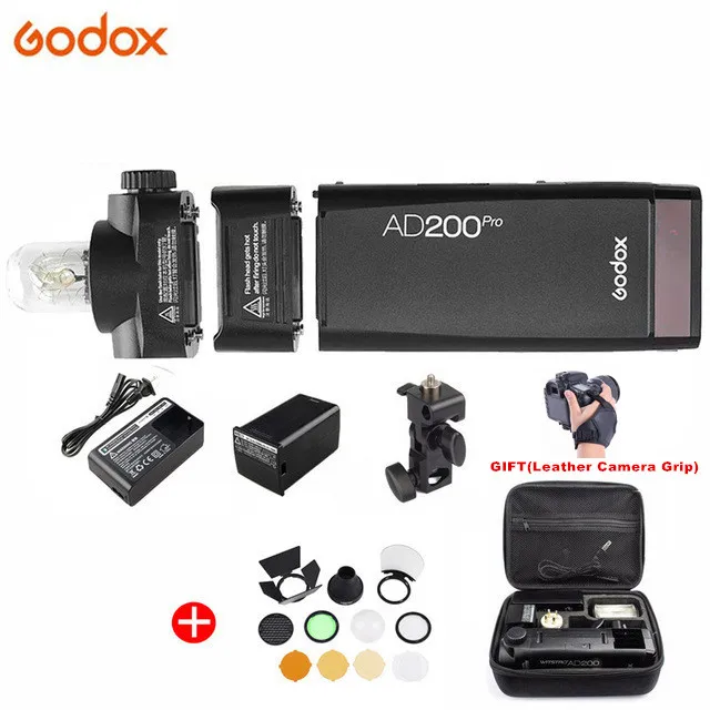 Godox AD200 Pro AD200Pro 200Ws 2,4G Вспышка стробоскоп 1/8000 HSS 500 полная мощность вспышки 0,01-2,1 s переработка батареи 2900 мАч - Цвет: Add AK-R1