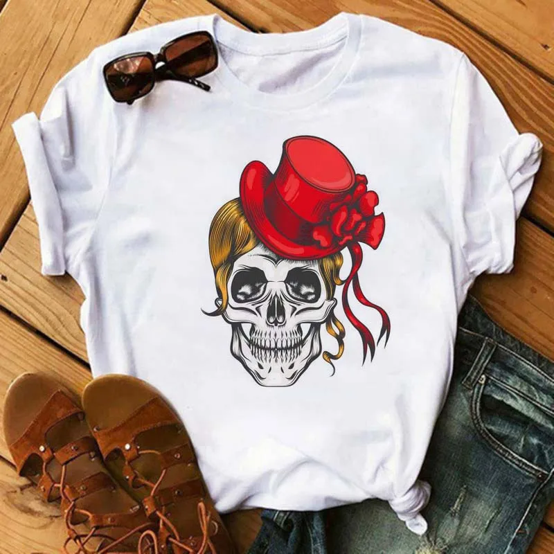 Camiseta Harajuku de los años 90 para mujer, blusa blanca con estampado de  dibujos animados, camiseta informal para mujer, camisetas divertidas -  AliExpress