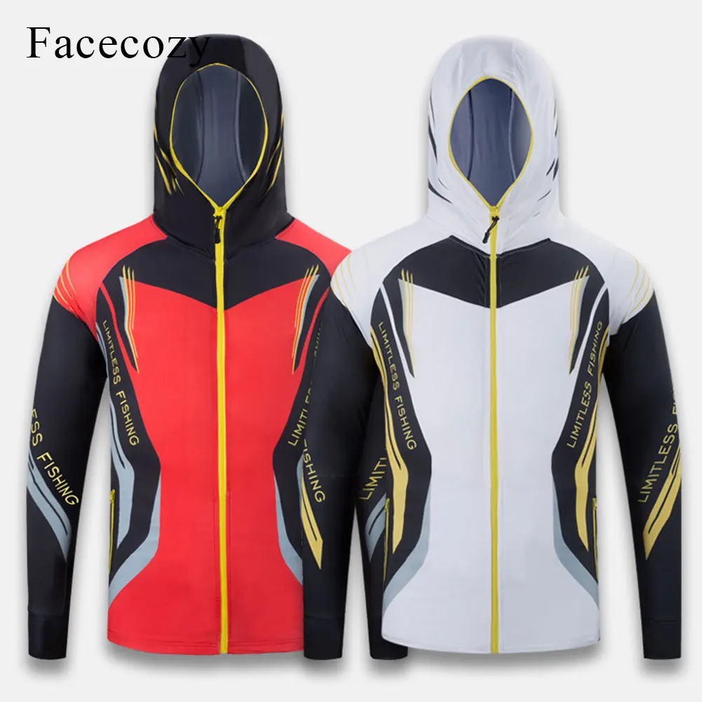 Мужская куртка с капюшоном Facecozy легкая спортивная защитой от солнца и УФ лучей из