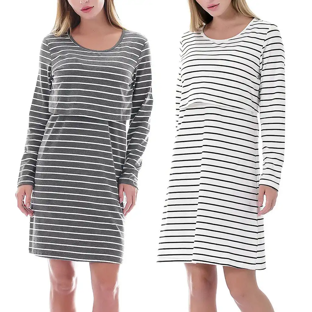 long sleeve maternity nightdress