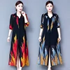 TingYiLi Summer Cardigan Long Chiffon Blouse Shirt Korean Elegant Long Sleeve Ethnic Print Kinomo Cardigan Women 1