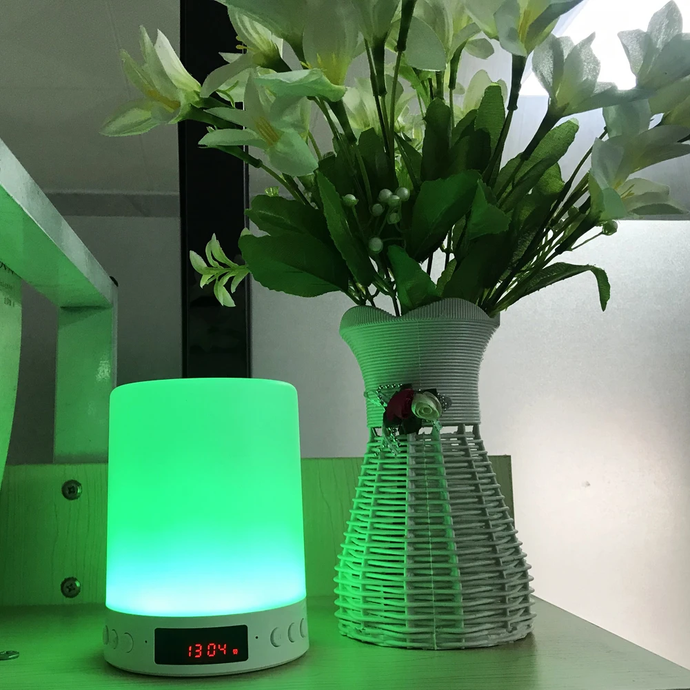 Беспроводной Мини Bluetooth Динамик Ночной светильник LED Настольная лампа с Smart Touch светодиодный светодиодной лампы красочный подарок для детей