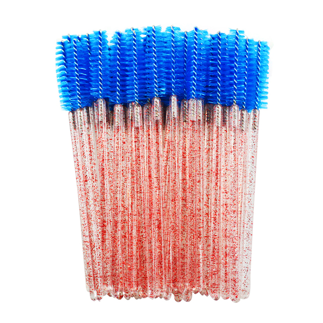 New Good Quality Disposable 50 Pcs/Pack Eyelash Eye Lash Makeup Brush Mini Mascara Wands Brush Eyelash Extension Tool
