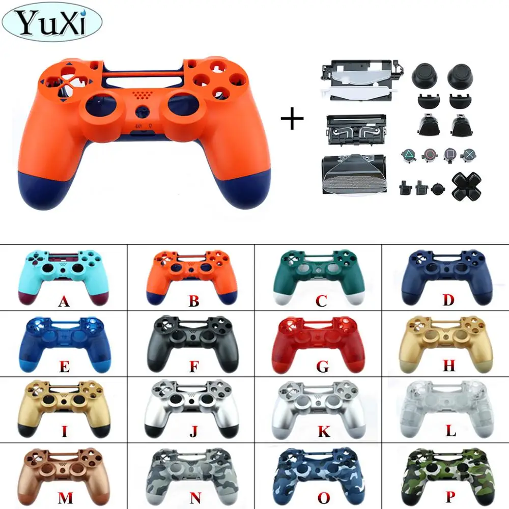 

YuXi For PS4 PRO Controller Full Set Housing Case Shell Cover Replacement Skin for PlayStation 4 V2 Pro with buttons mod kit
