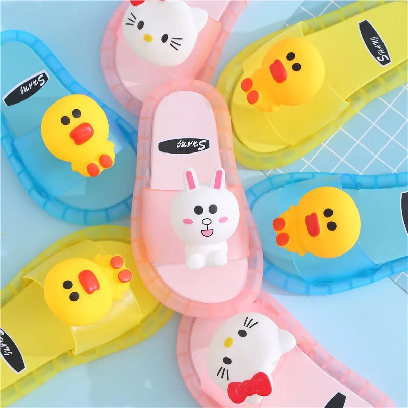 Children LED Light Up Slippers PVC Slippers Baby Bathroom Sandals Kids Shoes for Girl Boys Flip Flops Glowing Home Shoes 3