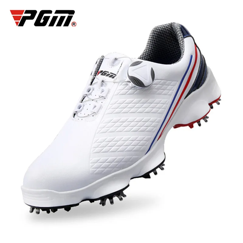 

PGM Golf Shoes Men Waterproof Breathable Antiskid Shoes Knob Buckle Sports Shoes Spiked Nail Training Sneakers