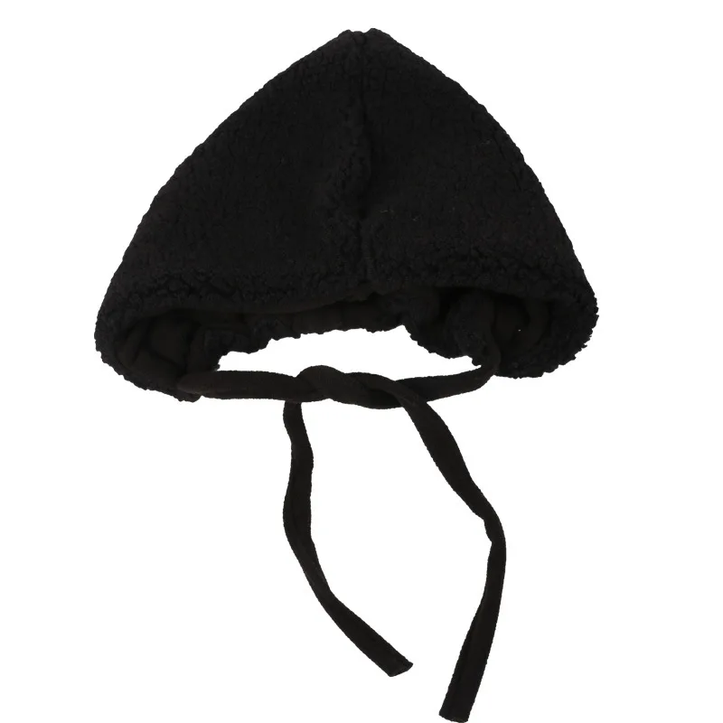Женская шапка, осенняя и зимняя, овчина, заостренные наушники, корейские, студенческие, уличные, Lei Feng, одноцветная, дикие, Skullies& Beanies