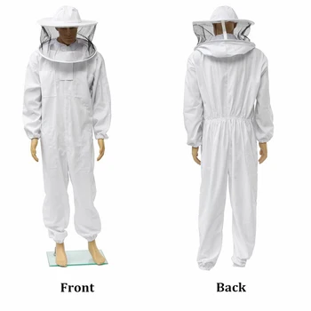 

Full Body Beginner Ventilated Safety With Veil Hood Beekeeper Beekeeping Suit Protective Clothing Outfit Zipper Anti Bee Hat