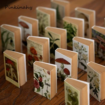 

Vintage Plant illustrated Memo Notepad Bullet Journal Craft Paper Handbook Memo Pad Sticky Note School Office Supply Stationery