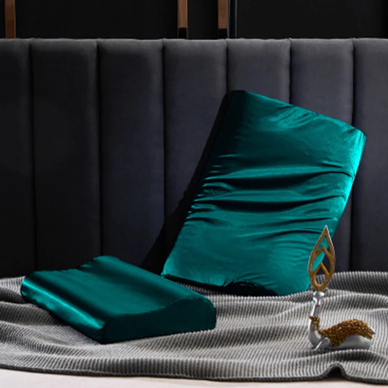1 sztuk luksusowa satynowa poszewka na poduszkę jednokolorowa satynowa poduszka pokrywa 30cm x 50cm/40cm x 60cm poszewka