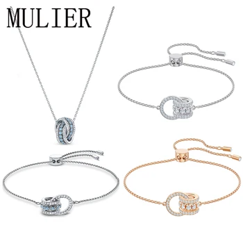 

2020 SWA New Shiny Further Small Waist Three Transfer Beads Bracelet Women's Accessories Suitable for Girlfriend Birthday Gift