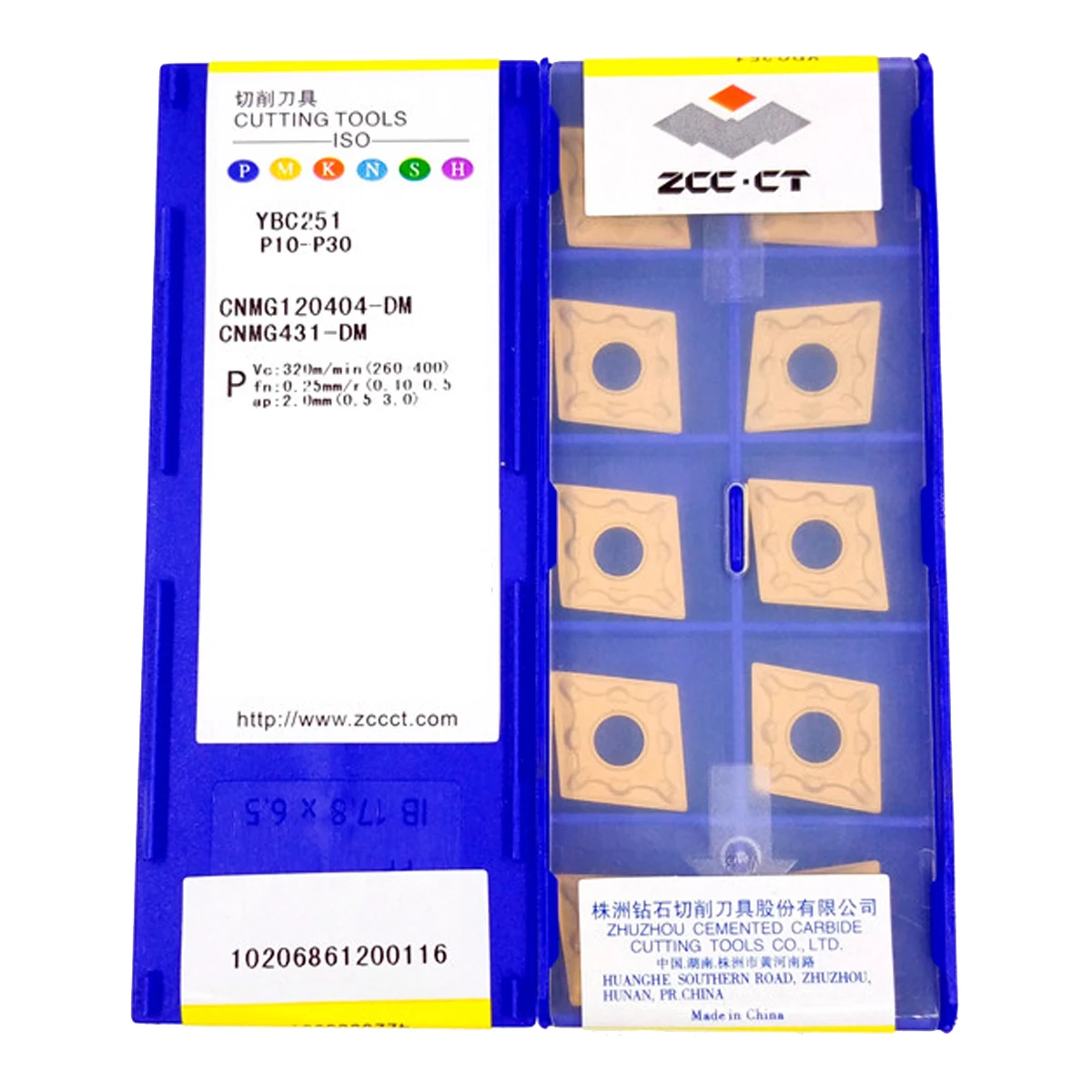 

CNMG120404-DM CNMG120408-DM CNMG160608-DM CNMG160612-DM CNMG160616-DM YBC251 ZCC.CT Cutting Carbide Insert CNMG Inserts