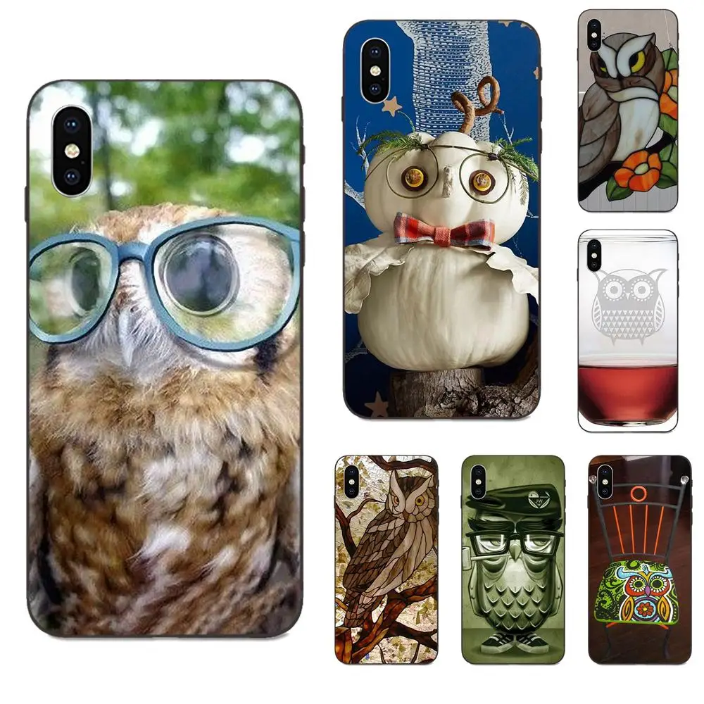 

Owl With Glasses For Xiaomi Redmi Note 2 3 4 4A 4X 5 5A 6 6A 7 Go Plus Pro S2 Y2 Soft TPU Mobile