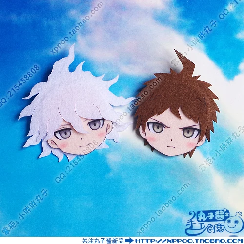 

Cute Anime Super Danganronpa 2 Hinata Hajime Komaeda Nagito Cosplay Badge Nonwoven fabric Button Brooch Pin Bedge Gifts