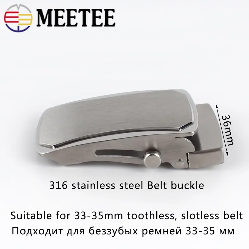 Meetee 1 шт. 36 мм мужские пряжки для ремня из нержавеющей стали Автоматическая Пряжка