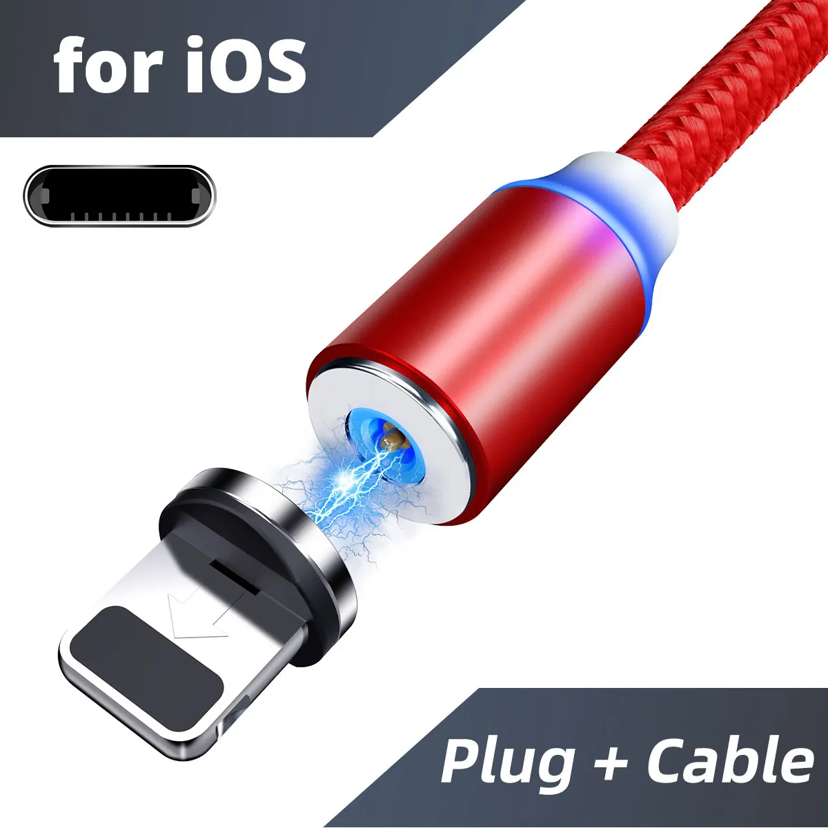 Магнитный Micro USB кабель GUUGEI type-C кабель для быстрой зарядки USB C кабель для iPhone 11pro max Магнитный кабель для зарядки Umidigi F2 - Цвет: for iphone red
