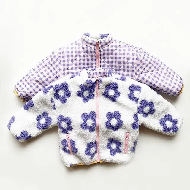 Girls Winter Jacket 21 Winter New Children's Down Jacket Double-Sided Girls Winter Jacket Baby Clothes Girls Children's Clothing baby