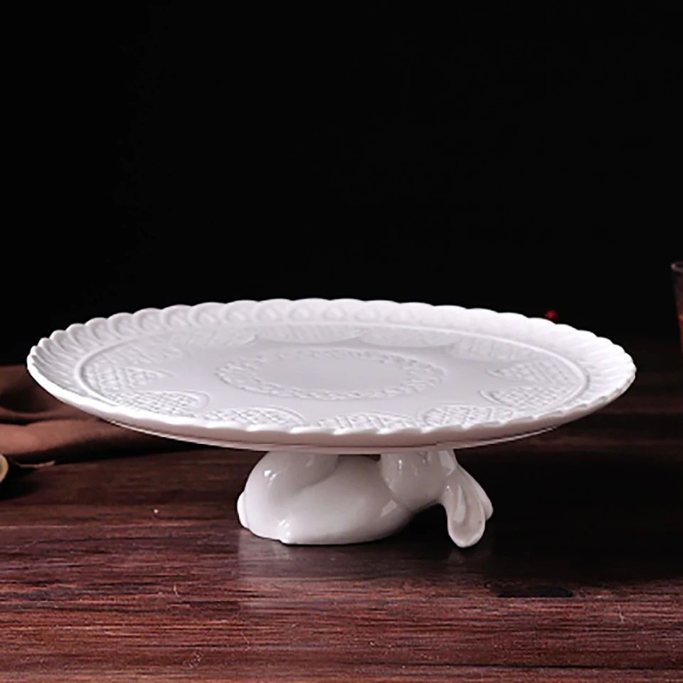 Кекс стенд керамические десертные тарелки для закусок и печенья кролик конфеты блюдо День благодарения ремесло керамика Фигурка декоративная