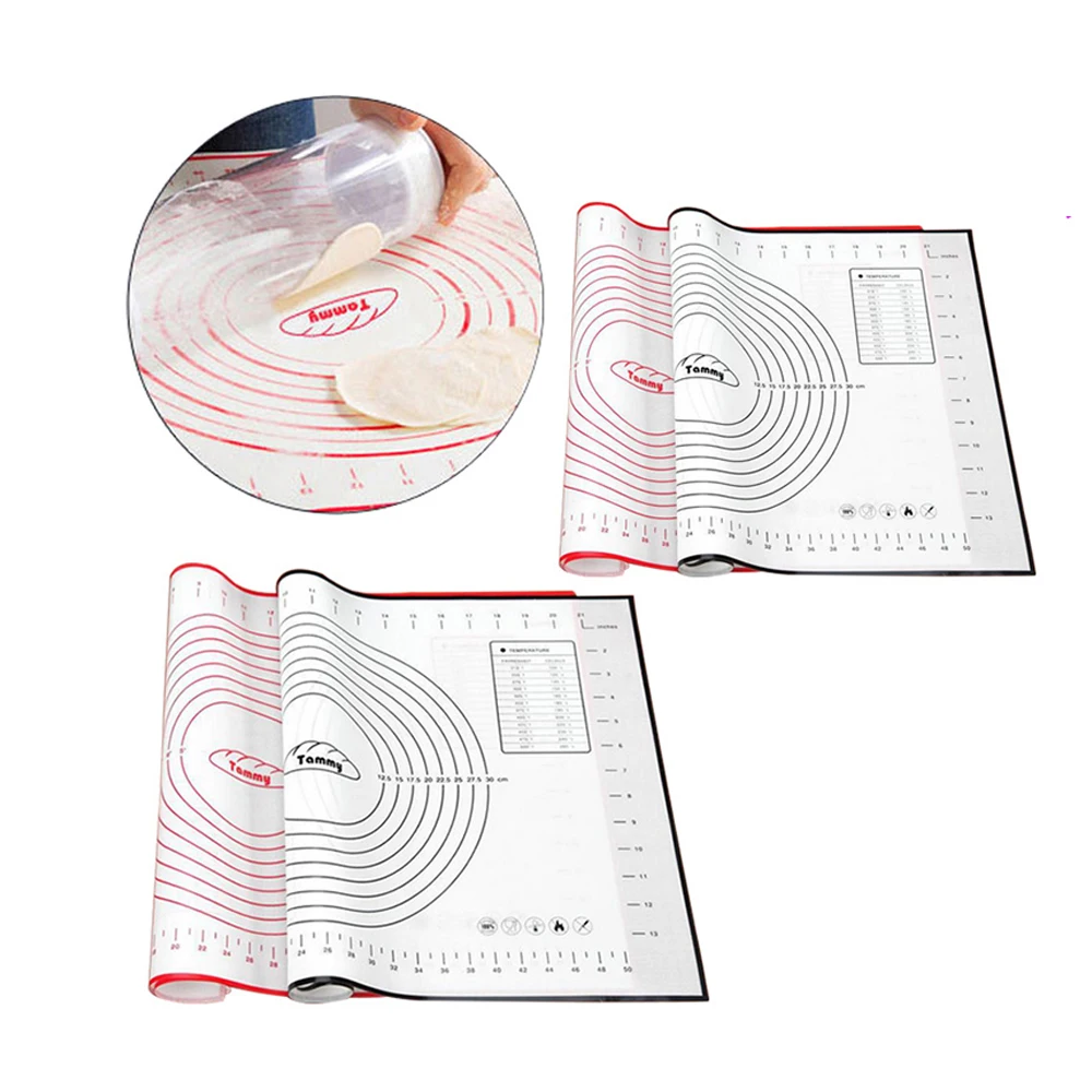 Силиконовый коврик для замеса теста с чехлом антипригарная форма выпечки