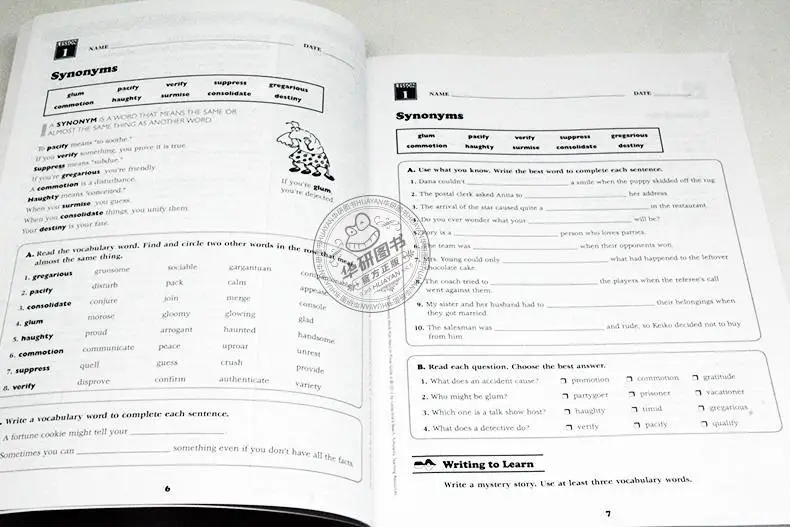 6 pcs/set English Vocabulary Workbook for Primary School Students Grade 1-6 English 240 Vocabulary New Hot Exercise Book Libro