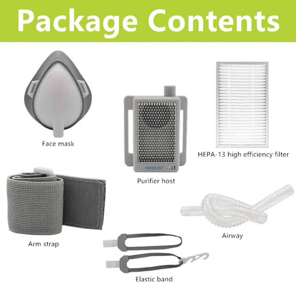 Dust-proof and smog-proof electric air supply portable air purifier mobile lung protection Antiviru Mask for pollution