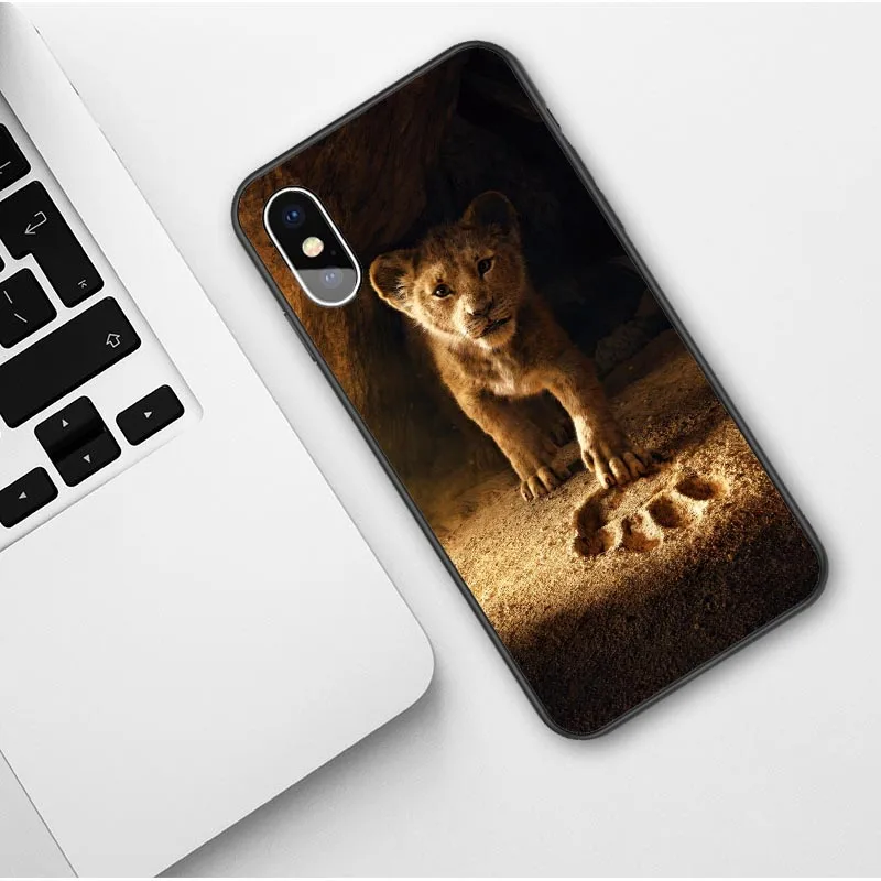 Король Лев nala Simba timon мягкий черный чехол для телефона для iPhone 11 Pro Max 6 6s Plus 7 8 plus X XS Max XR King Coque