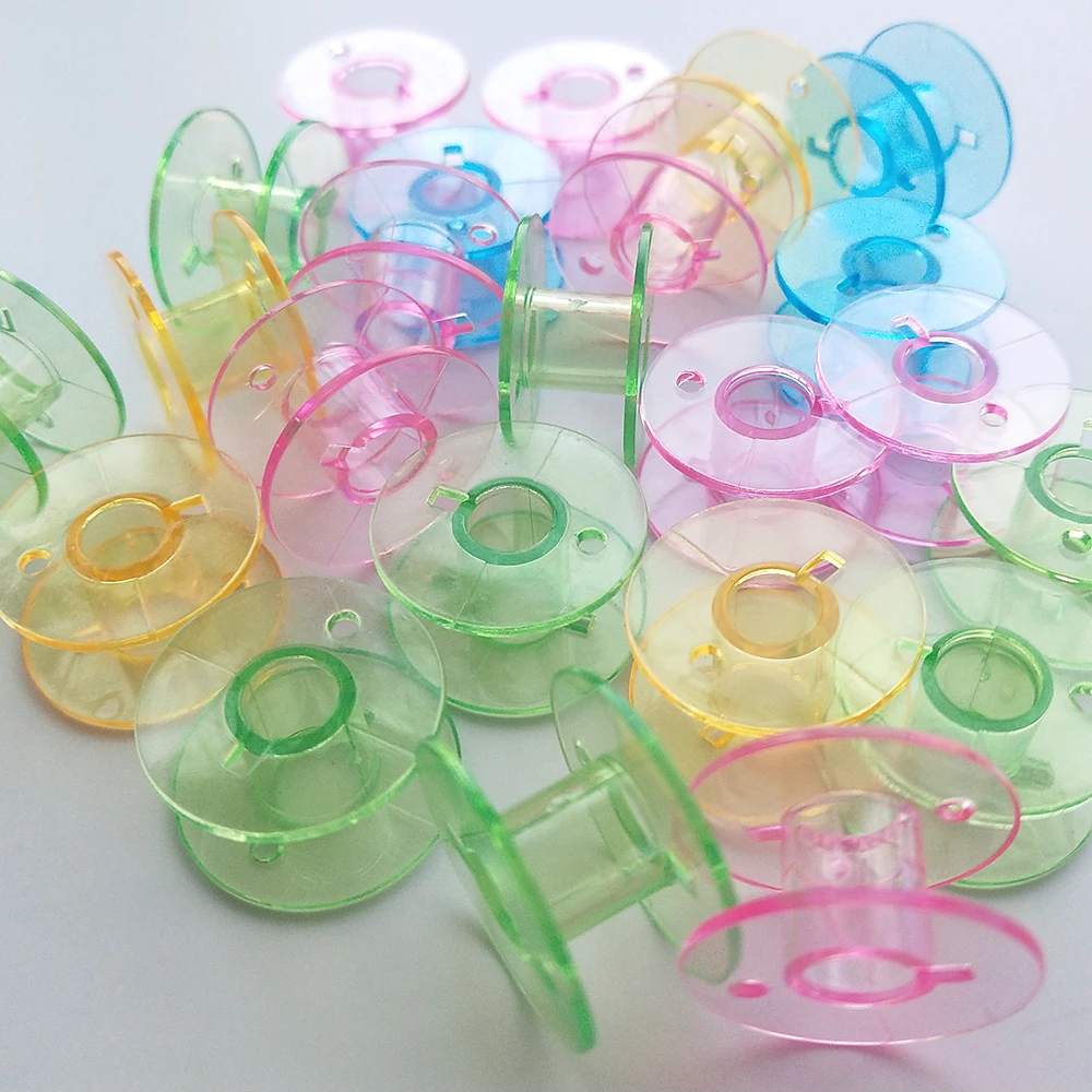 waterproof tool bag 10 pcs Transparent Bobbins Colorful Color Sewing Machine Spools Home Plastic Empty Tool Accessories Universal Threads Bobbin L04 tool tote bag Tool Storage Items