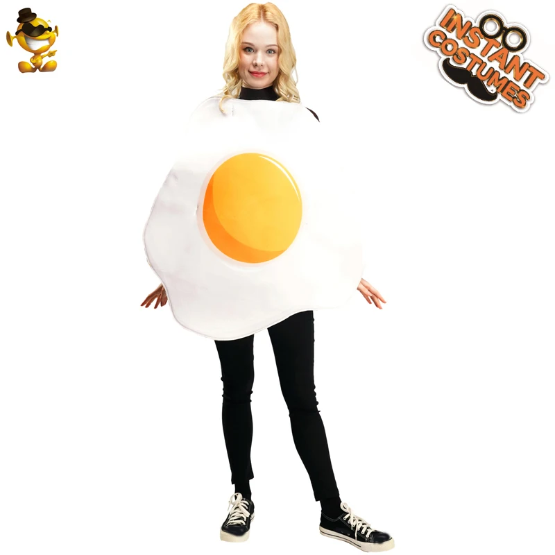 Adult Women Egg Costume Fancy Dress Funny Lady's Egg Tunic Costumes