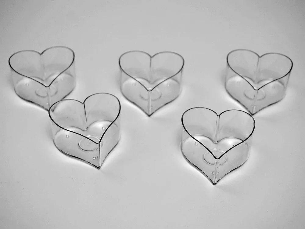 DIY Makinng большое сердце Поликарбонат подсвечники 40 шт