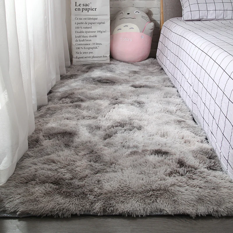 

Bedside carpet bedroom custom full Nordic style simple modern home thickened rectangular cute mat