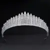 2022 Design Cubic Zirconia Princess Tiara Diadem for Bridal Wedding Hair Jewelry Accessories Hairpieces CH10345 ► Photo 1/6