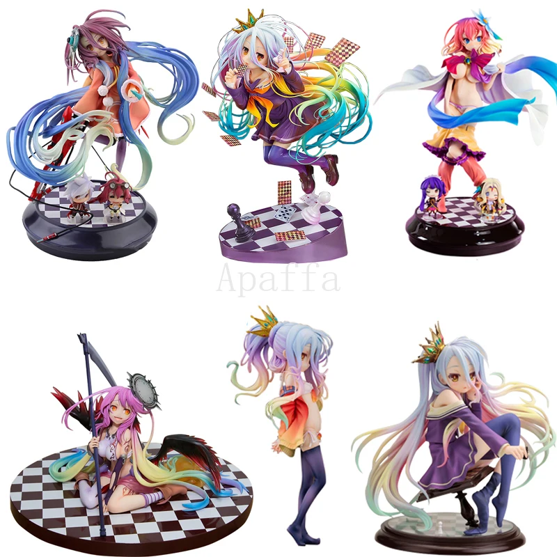 

NO GAME NO LIFE ZERO Flueqel Jibril Anime PVC Action Figures Shiro Steph Sexy Girls Toys Japanese Anime Figure Model Toys