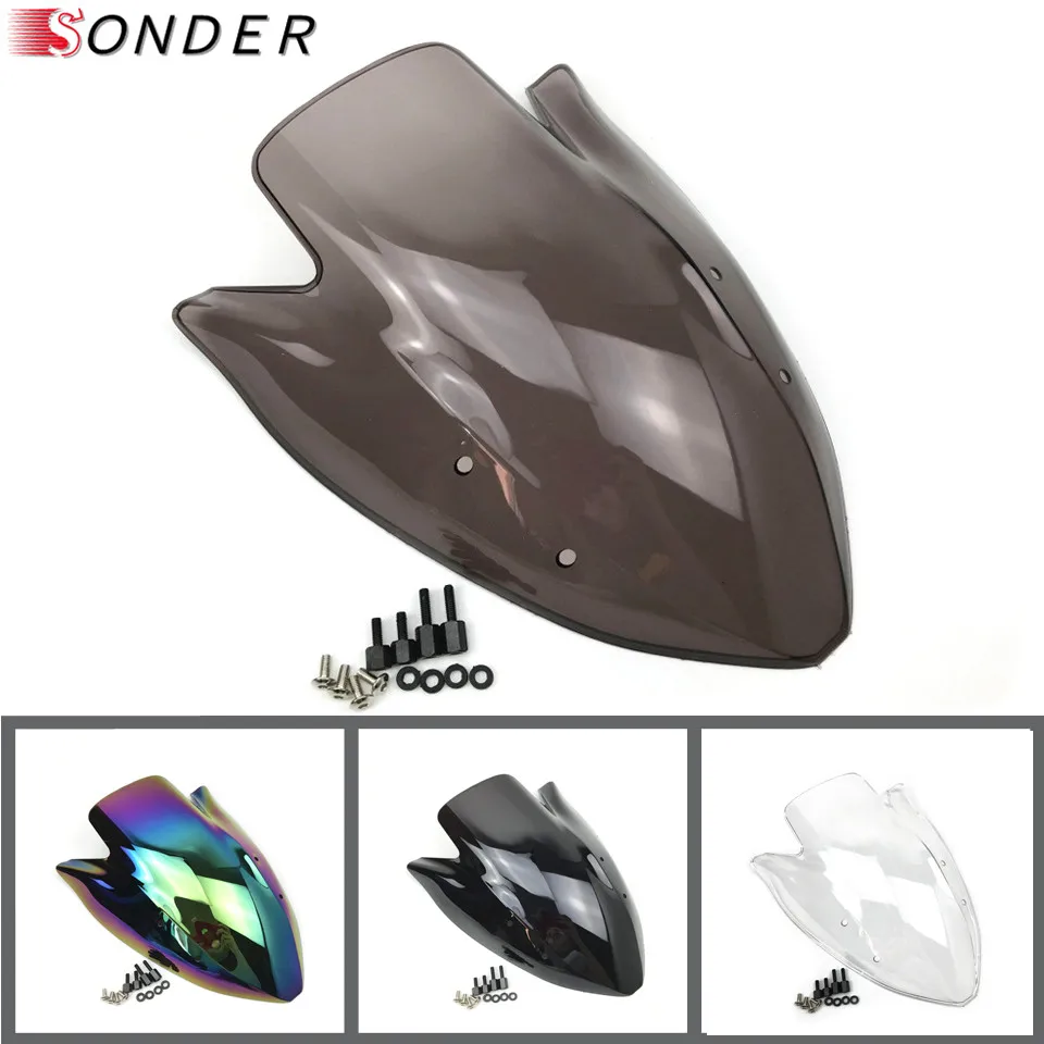 Лобовое стекло мотоцикла для Kawasaki Z1000 Z 1000 2003 2004 2005 2006 двойные Пузырьковые