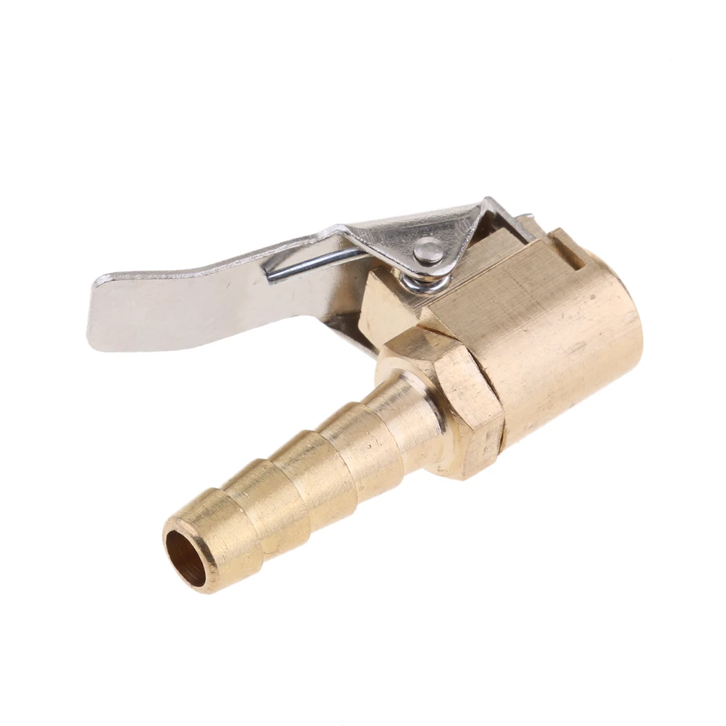 1PC Brass 7mm Tyre Wheel Tire Air Chuck Inflator Pump Valve Clip Clamp Connector Adapter with Lock