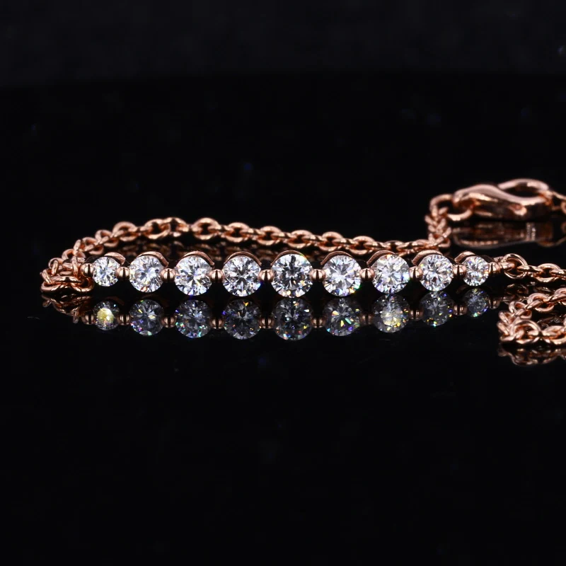 AINUOSHI Fashion Korea Style 18K Gold 0.24ct Real Sparkling Diamonds Flower Star  Bracelet For Women Unique Fine Jewelry - AliExpress