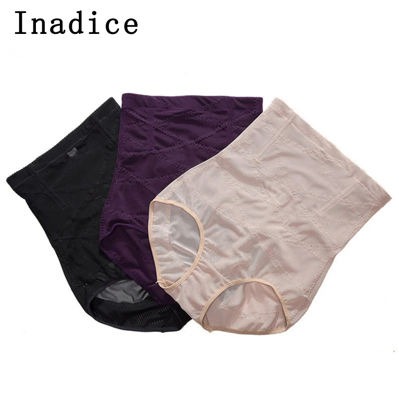 

Inadice Sexy Underwear Seamless Black Corset Belt Female High Waist Control Panties Women Lace Casual Polyester Body Shaper